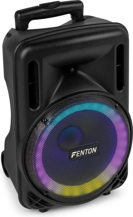 Immagine prodotto Fenton Speaker Bluetooth - FT10LED MK2 karaoke box met LEDâ€™s, accu en microfoon - Voor (Attivo)