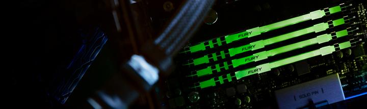 Actual product image Kingston FURY Beast RGB (4 x 16GB, 3600 MHz, DDR4-RAM, DIMM)