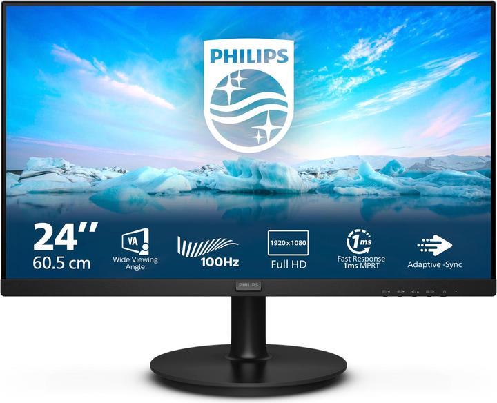 Image du produit Philips 8LAB/00 Moniteur VA,,, D-SUB, HDMI 1.4, Haut-parleurs (1920 x 1080 pixels, 23.80")