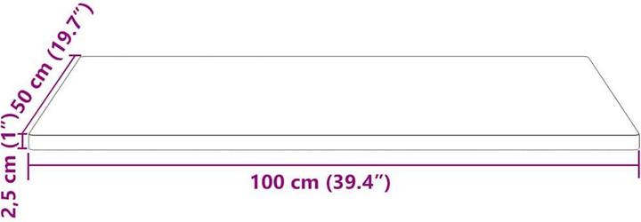 Produktbild vidaXL Lee (100 x 50 x 2.5 cm)