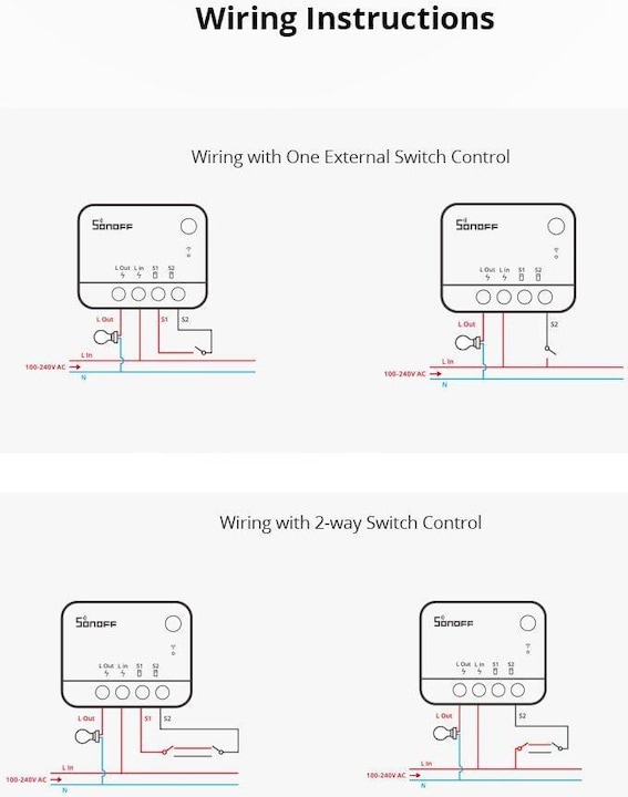 Actual product image Sonoff Zbmini L2 (Switch actuator)