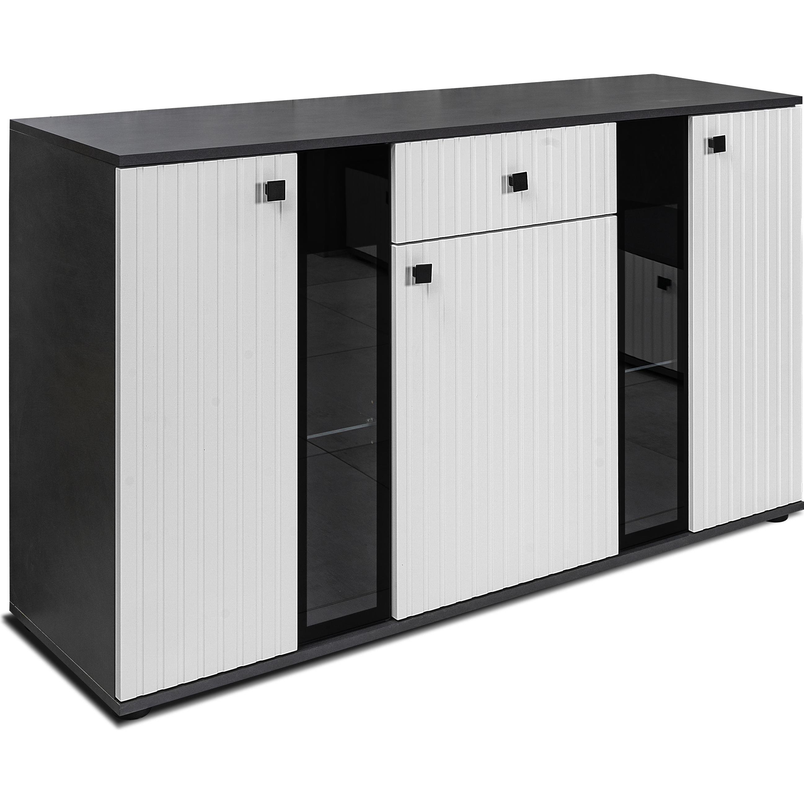 ADRK Furniture, Kommode + Sideboard, Kommode SALIA (140.5 x 40 x 80 cm)