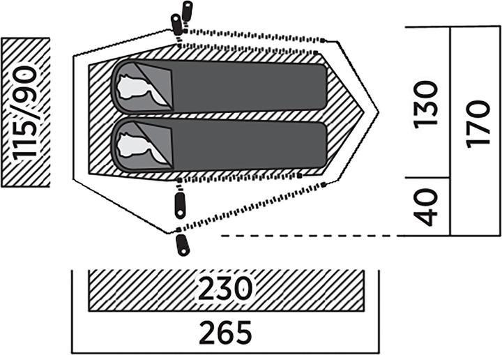 Image du produit Easy Camp Sarek 2 (Tente tunnel, 2.20 kg, 2 personnes)