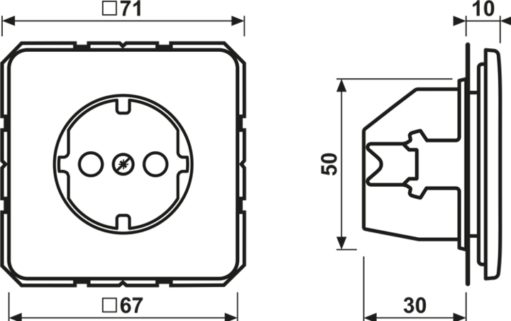 Actual product image JUNG SCHUKO socket outlet