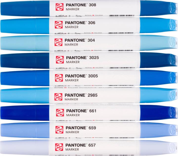 Image du produit Talens Pantone Marker Set 9x Blau, Strichstärke: Keine Angabe (9x)