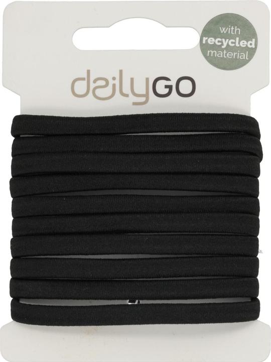 DailyGo Haargummi 10 Stück, Schwarz (Elastico per capelli)