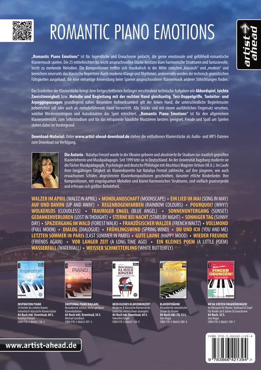 Produktbild Romantic Piano Emotions (Deutsch, Nataliya Frenzel, 2021)