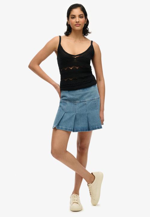 Immagine prodotto Superdry Plissee-Minirock mit Aufnähern (36)