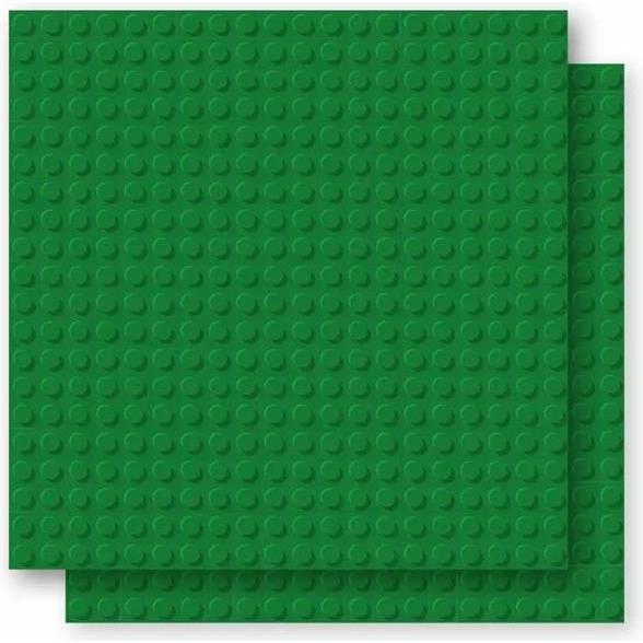 Brixies Bauplatte 20x20 Basic Doppelpack grün
