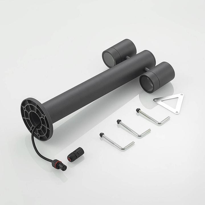 Produktbild Lucande Maloney 2 Garten Leuchte H50 Dark Grey (GU10, IP54)