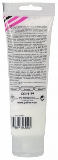 Image du produit Pebeo Decocrème Peinture acrylique mate (Cloud White, 120 ml)