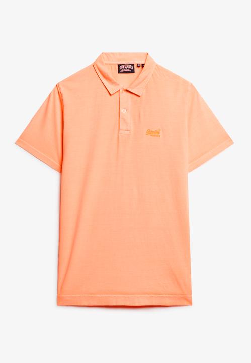 Produktbild Superdry Essential Jersey-Polohemd mit neonfarbenem Logo (M)