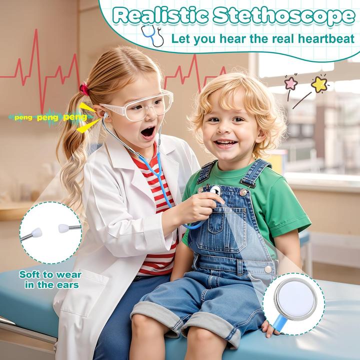 Actual product image Perbabe 39-teiliges Arztkoffer-Spielset mit Stethoskop