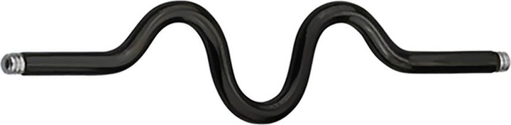 Image du produit Star Piercing Barreau Barbell noir zig zag (Acier chirurgical 316L)