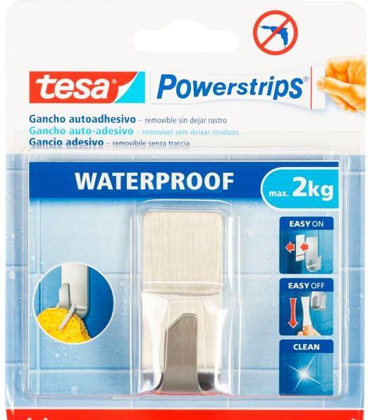 tesa Powerstrips Haken 59707 Waterproof Zoom Metall 2kg