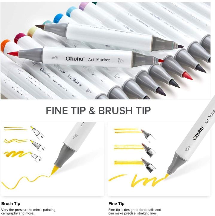 Actual product image Ohuhu Honolulu B art marker (Multicoloured, 72 x)