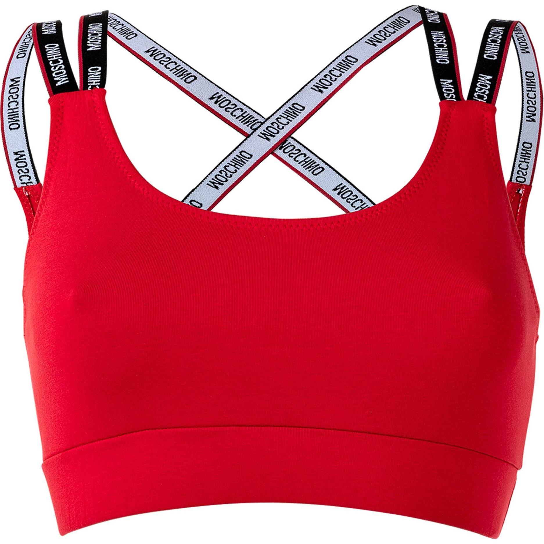 Moschino, BH, Bustier Sportlich Bequem sitzend, Rot, (XS)