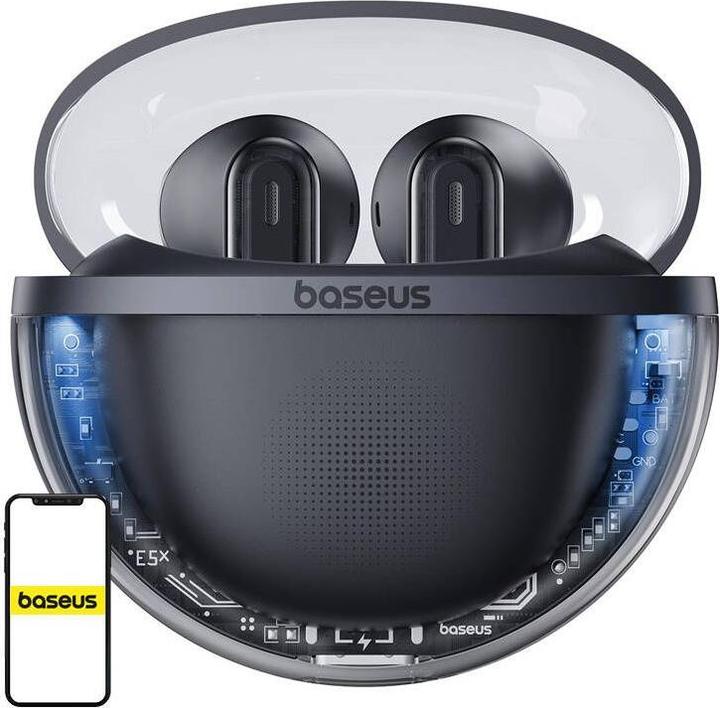 Produktbild Baseus Earphones TWS Bowie E5x (black) (Aktive Geräuschunterdrückung, 25 h, Kabellos)