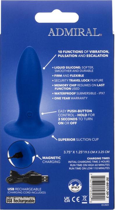 Produktbild Admiral Torpedo Anal Plug Vibrator Blau