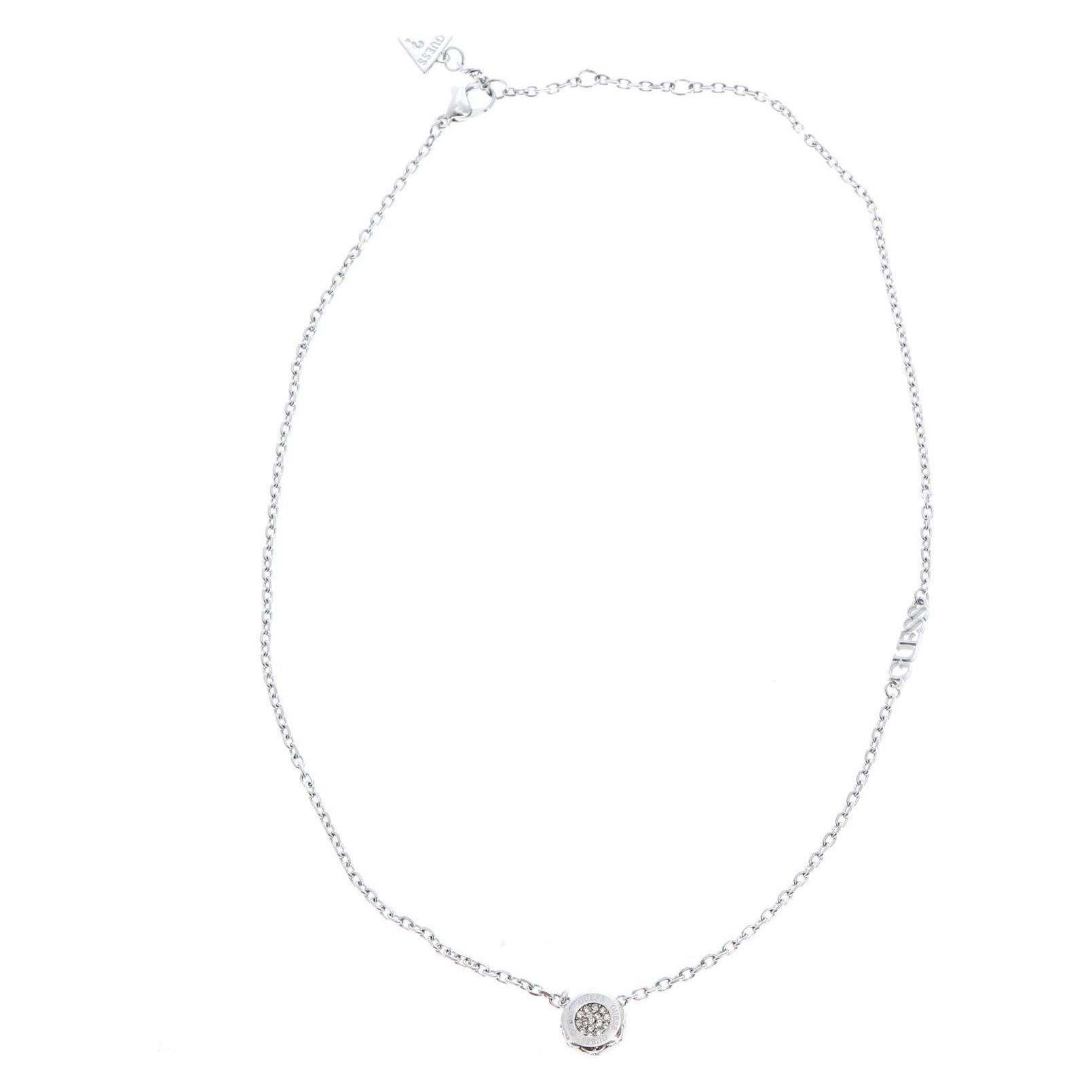 Guess, Halsschmuck, - Modische Stahl-Halskette Mit Zirkonen Stylish JUBN04593JWRHT/U, (Edelstahl, Rostfreier Stahl)