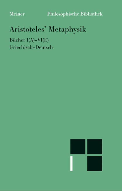 Actual product image Aristoteles' Metaphysik. Halbbd.1 (German, Aristotle, 1989)