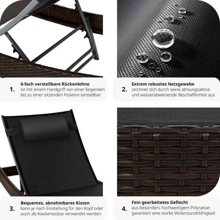 Immagine prodotto tectake Sdraio Moana (211 cm)