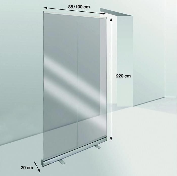 Produktbild Eichner Roll-Up Hygieneschutztrennwand (85 x 210 cm)
