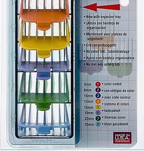 Produktbild Wahl Plastikaufsteckkamm (8 x)