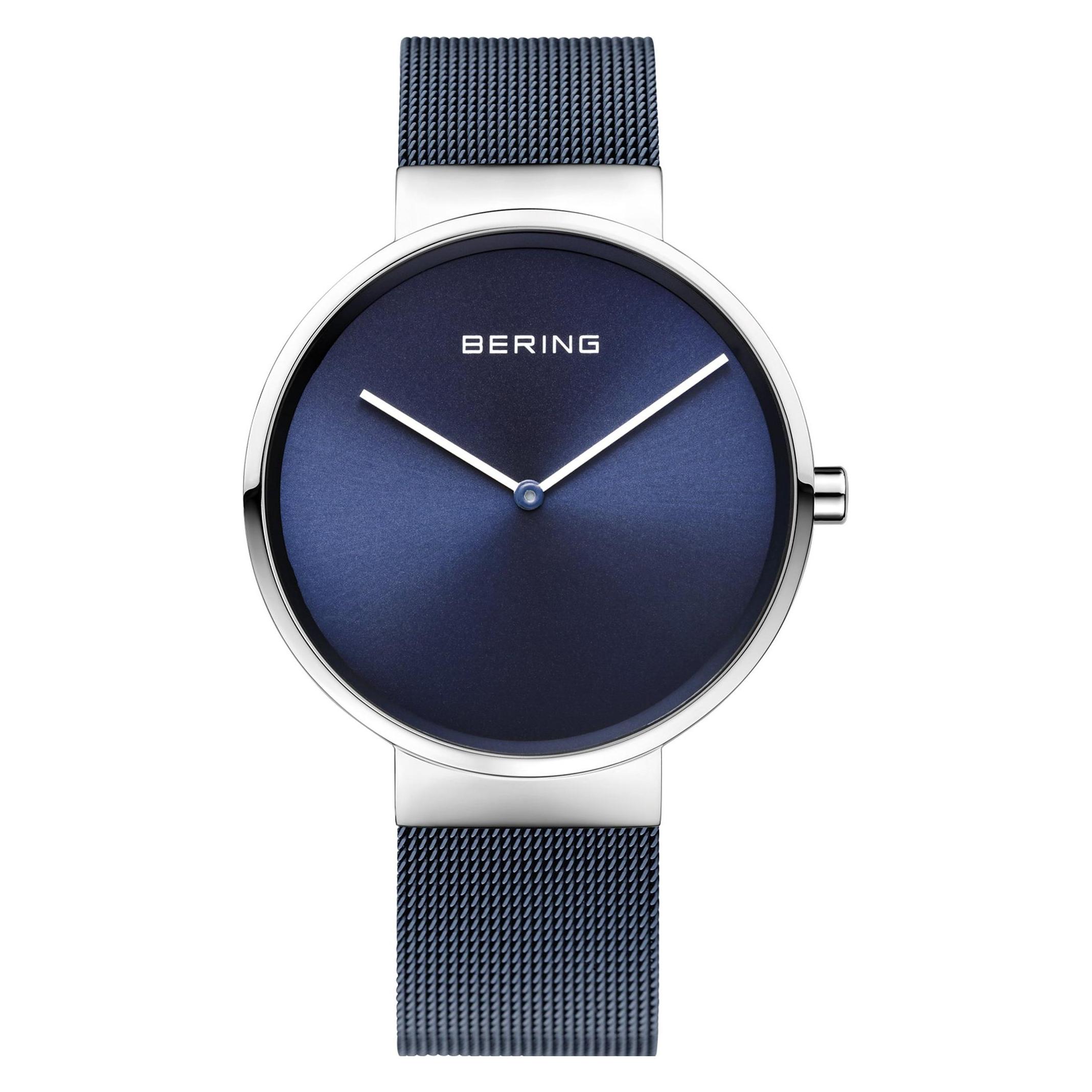 Bering, Armbanduhr, Classic, Blau, (Analoguhr, 39 mm)