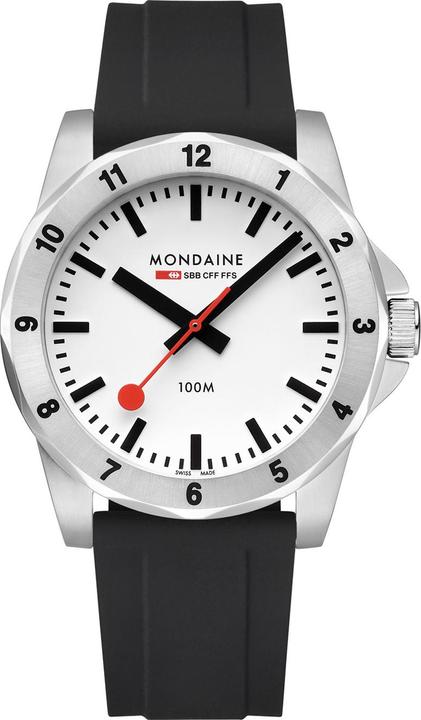 Immagine prodotto Mondaine MSN.4211B.RB Numeri (Fatto in Svizzera, Orologio da polso analogico, 42 mm)