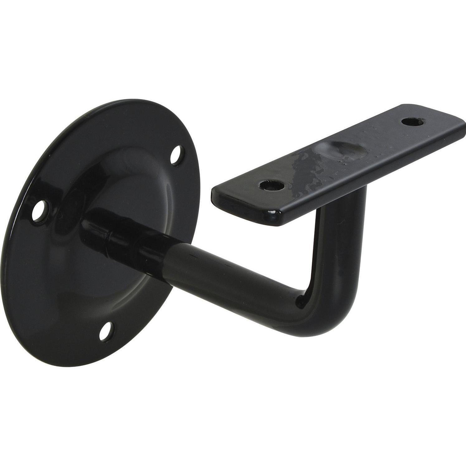 Schösswender, Türbeschlag + Scharnier, SCHÖSSMETALL Handlaufträger rund, Wandabstand 80 mm, schwarz beschichtet