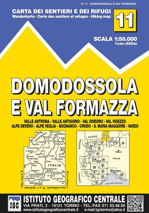 Produktbild IGC Italien 1 : 50 000 Wanderkarte 11 Domodossola