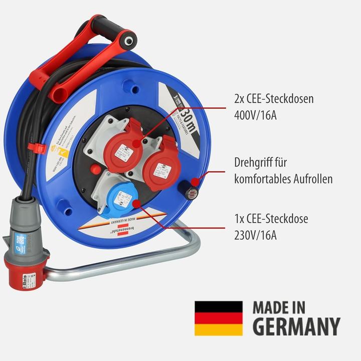 Produktbild Brennenstuhl Kabeltrommel CEE 320 30m H07RN-F5G2.5 (30 m, 2.50 mm²)