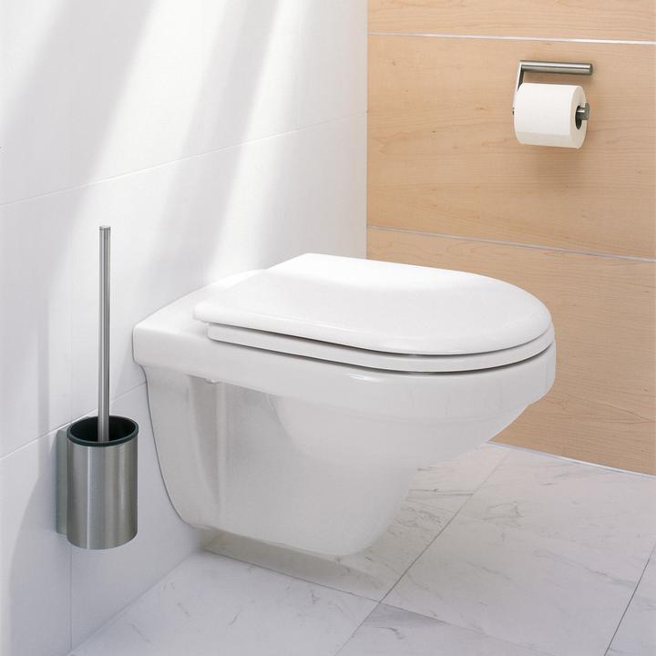 Productafbeelding Keuco Toiletborstelset Plan met zwart kunststof inzetstuk 14972010200 verchroomd