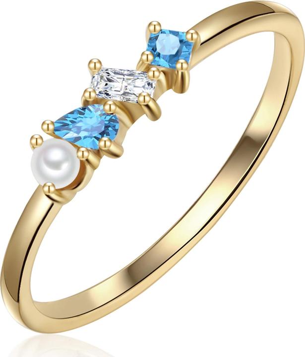 Immagine prodotto Glanzstücke München Donna Argento Cubic Zirconia Perla d'acqua dolce coltivata Oro giallo - 24040 (58, 925 Argento)