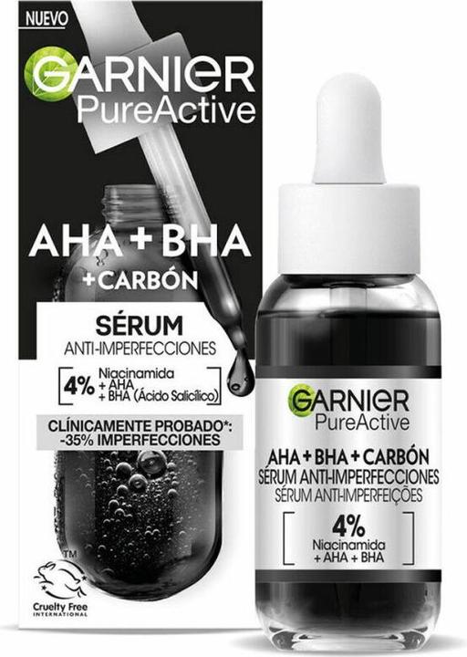 Garnier Pure Active Aha Bha Carbón Sérum Anti-Imperfecciones 30ml (30 ml)