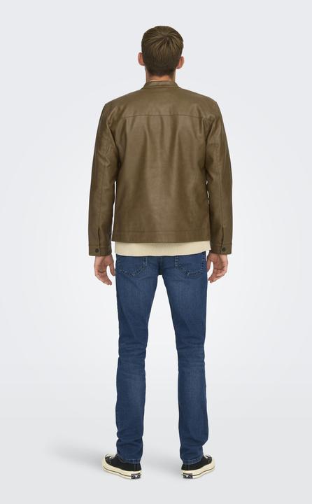 Produktbild Only & Sons Onsmike Pu Racer Jacket Otw Noos (XS)