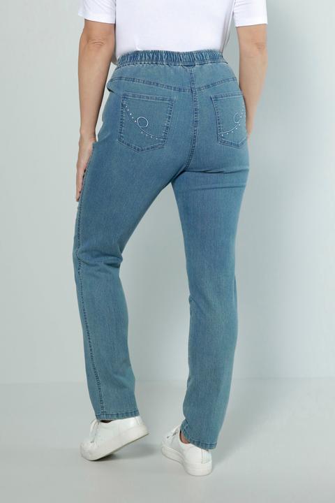 Actual product image Meyermode Jeans, Slim Fit, Ziernaht, 4-Pocket, Elastikbund (40)