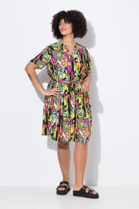 Produktbild Angel of Style Kleid, A-Linie, Alloverdruck, elastische Taille (58)