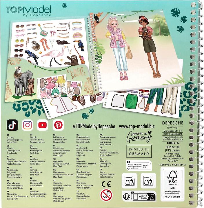 Actual product image Top Model Topmodel - Dress Me Up Stickerbook Safari (0413831) (11 Sticker)