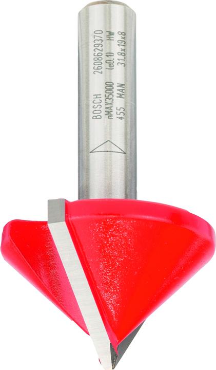 Actual product image Bosch Professional Zubehör V-groove cutter Expert for Wood, 8 mm, D 31.8 mm, L 19 mm, G 51 mm, 90°