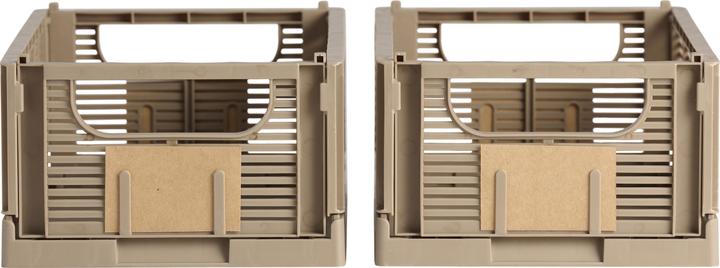 Produktbild Schou Aufbewahrungsbox DELUXE faltbar, recycled Plastic, M 2er Braun (10 cm, 3.30 l, 2x)