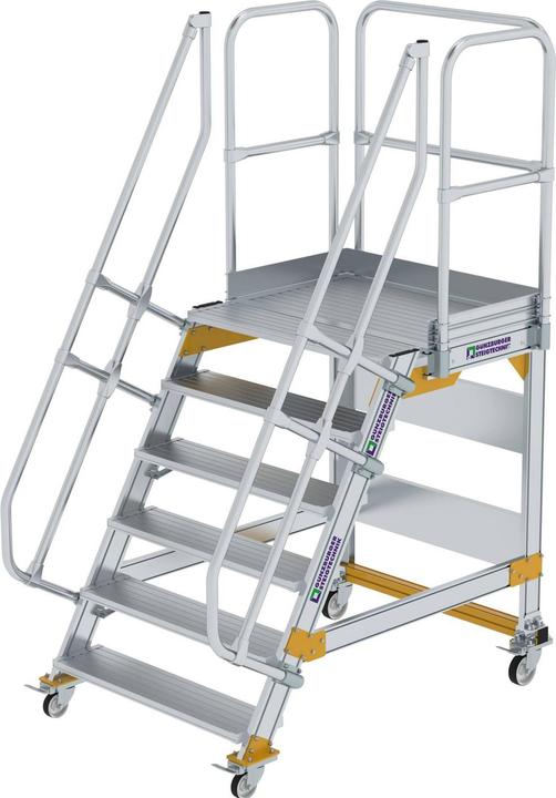 Actual product image Munk Platform stairs mobile 60 step width 1000 mm 6 steps (Platform ladder, 100 cm)
