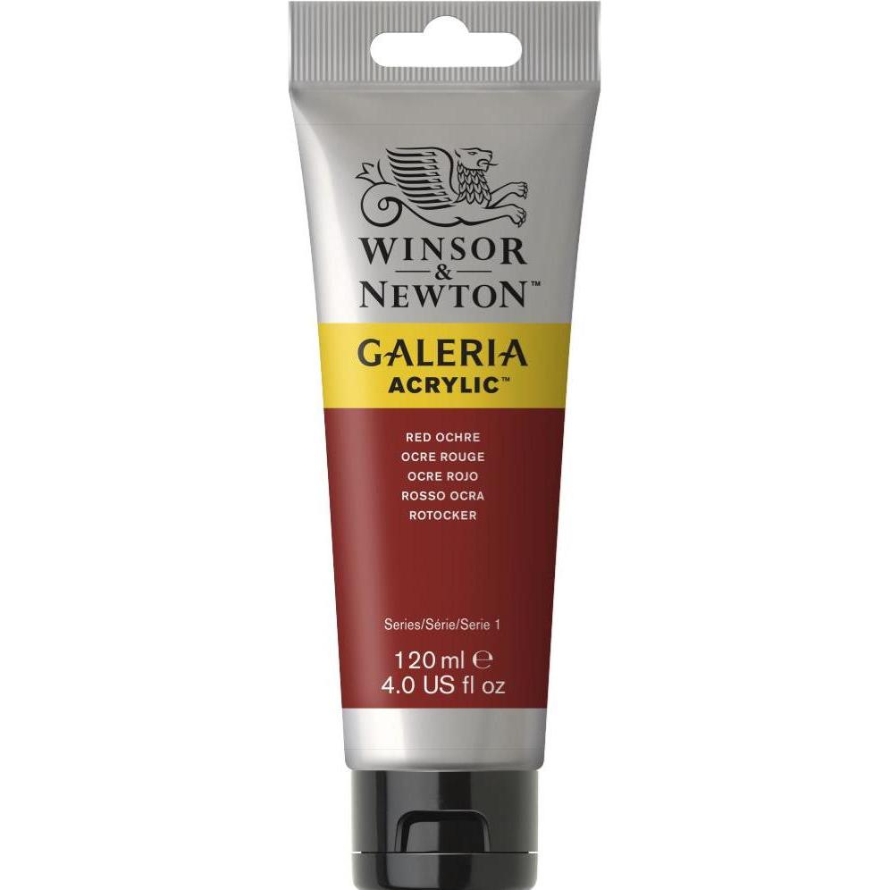 Winsor & Newton, Künstlerfarbe + Bastelfarbe, Galeria Acrylic (Rot, 120 ml)
