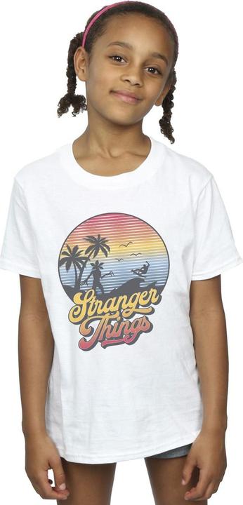Actual product image Netflix Girls Stranger Things LA Gradient Cotton T-Shirt (140, 146)