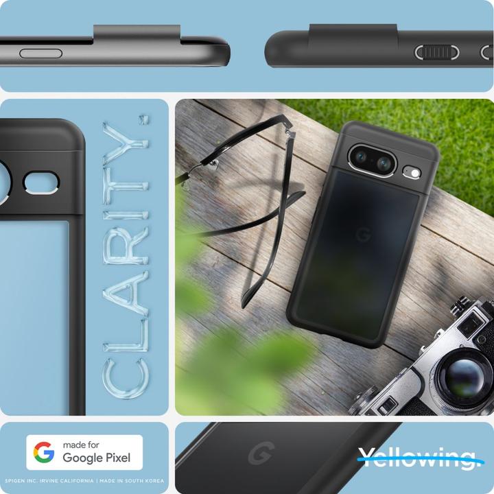 Actual product image Spigen Ultra Hybrid Google Pixel 8 czarny/black ACS06280 (Google Pixel 8)