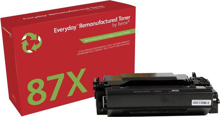 Actual product image Xerox Black toner cartridge. Equivalent to HP HP 87X. Compatible with HP ENTERPRISE M506, LaserJet