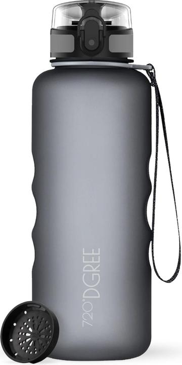 720Dgree Trinkflasche uberBottle softTouch mit Sieb stone gray 1,5l (1.50  l)