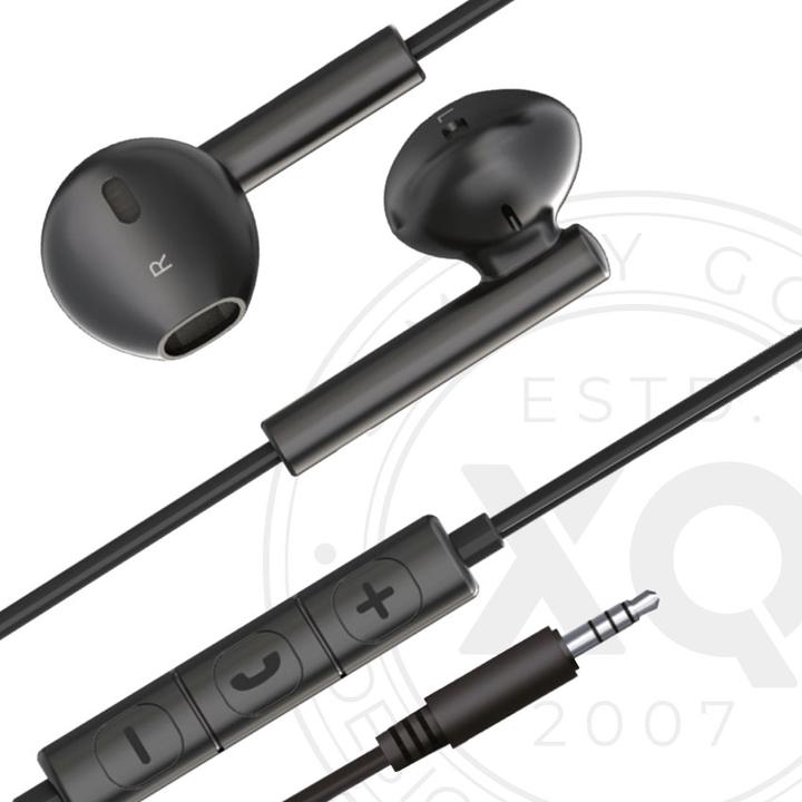 Actual product image Xqisit NP Button type headset wired with Jack 3.5mm (No noise cancelling, Cable)