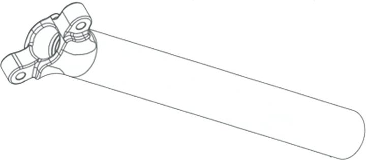 Actual product image Kind Shock Cantrell mast shaft (30.90 mm)